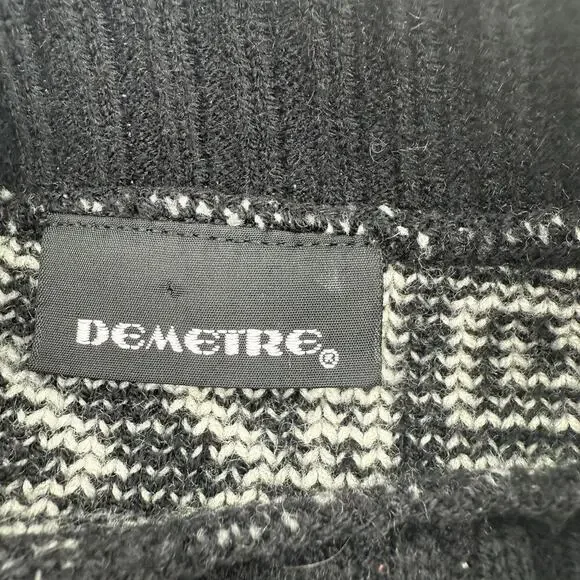 Vintage Demetre Sweater Womens L Acrylic Mock Neck Ski Retro Geometric 70's 80's - Picture 3 of 9